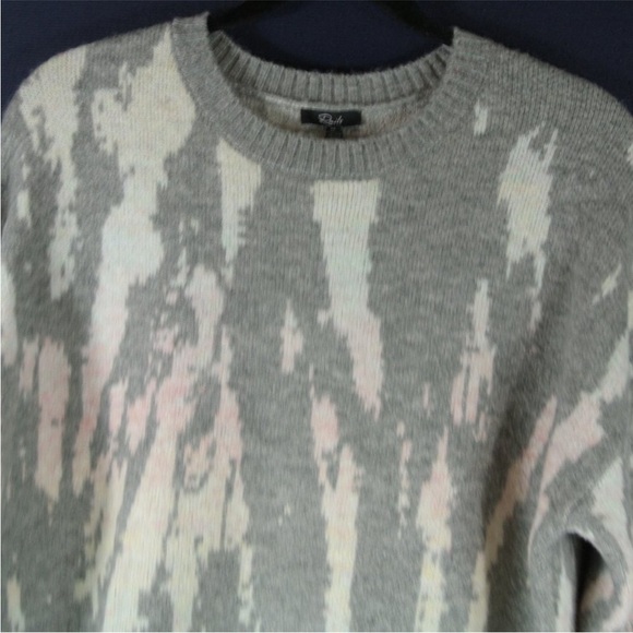 Rails Virgo Tie Dye Grey Pink Pullover Long Sleeve Crew Neck Jumper Sweater XL - Picture 9 of 12